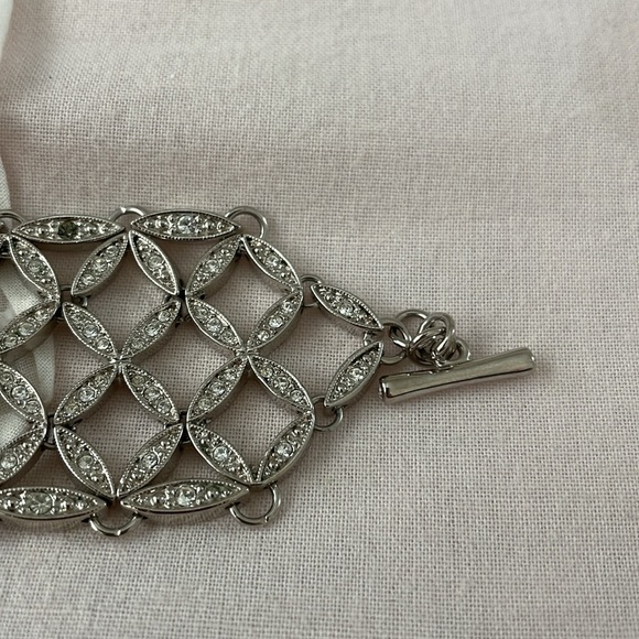 Silver applique trim, Bridal Applique, trim, crystal rhinestone applique - Picture 6 of 7